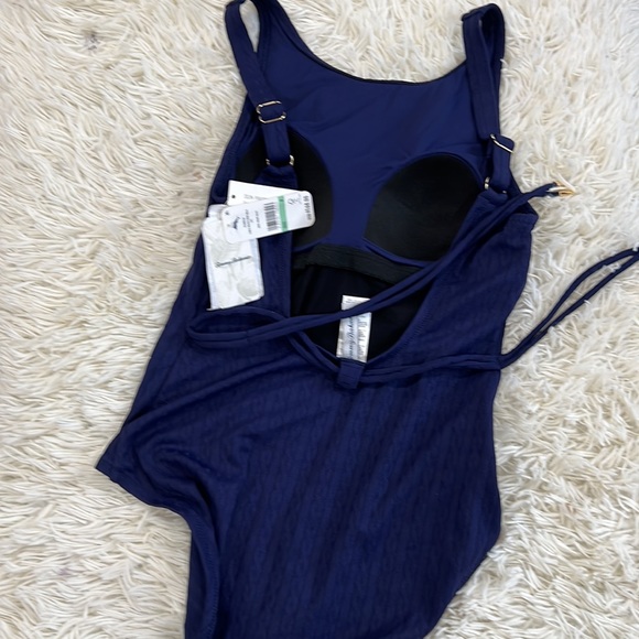Tommy Bahama Cable Beach High Neck One Piece Swimsuit - Mare Navy* - Picture 6 of 9